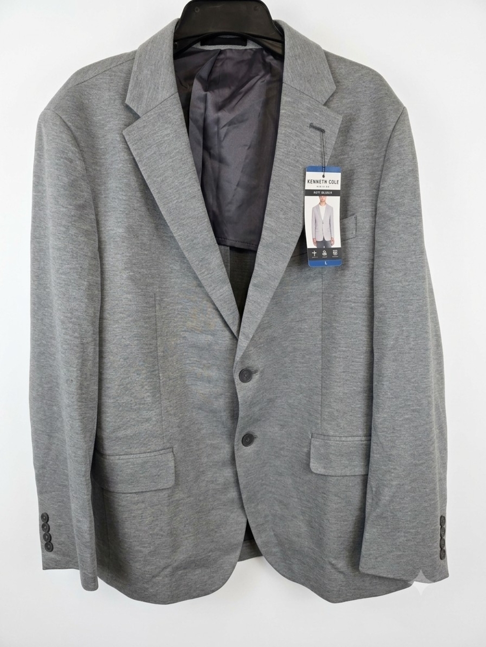 Kenneth Cole New York Men's Gray Knit Blazer Size Large